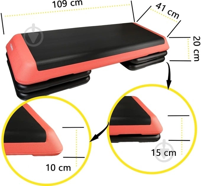 Степ-платформа Cornix XR-0404 Black/Red - фото 4