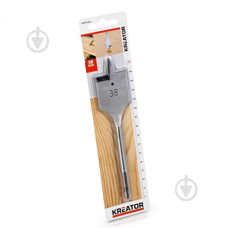 Свердло по дереву Kreator пуховий Ø 38x152 мм 1 шт. KRT010816 - фото 1