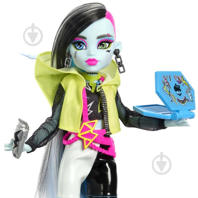 Лялька Monster High "Жахо-секрети Френкі" серії "Неонові та бомбезні" HNF79 - фото 4