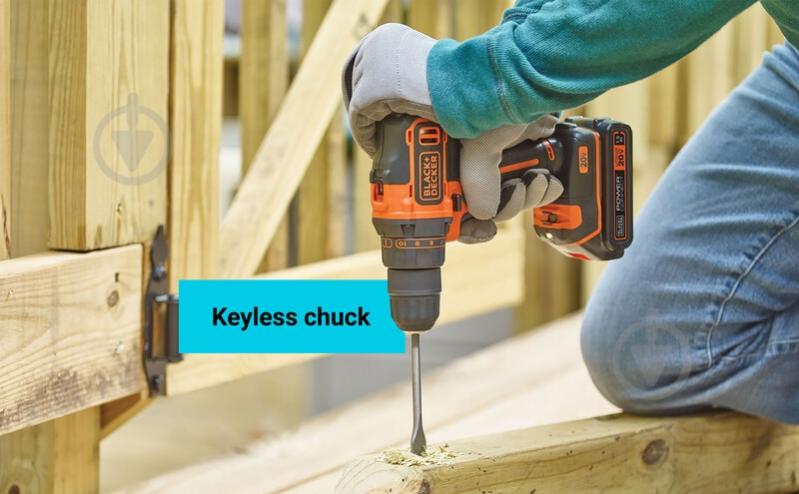 Шуруповерт акумуляторний Black+Decker BDCDC18B - фото 10