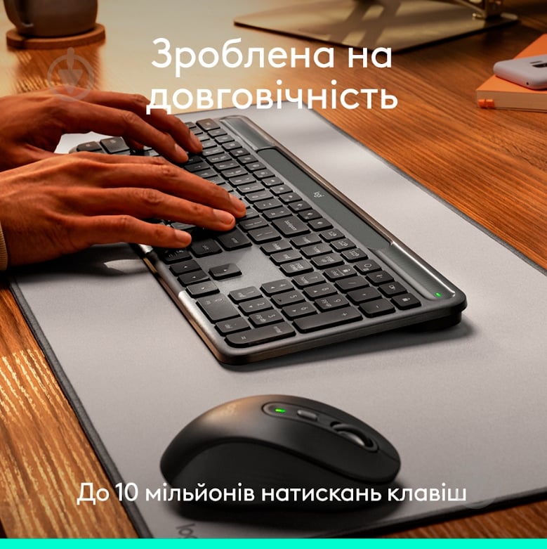 Клавіатура Logitech Slim Solar+ (920-013764) graphite - фото 13
