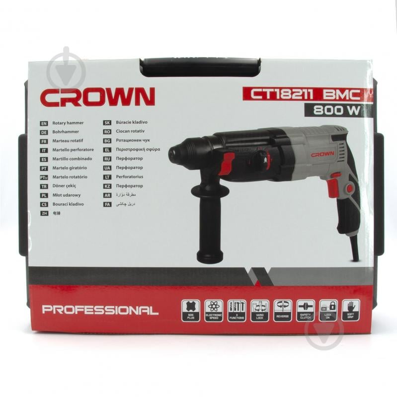 Перфоратор Crown CT18211 BMC CT18211 BMC - фото 6 Перфоратор Crown CT18211 BMC CT18211 BMC - фото 6