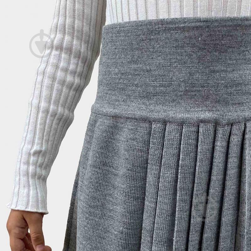 Юбка Герда с люрексом меланж ART KNIT серый 022459 - фото 3