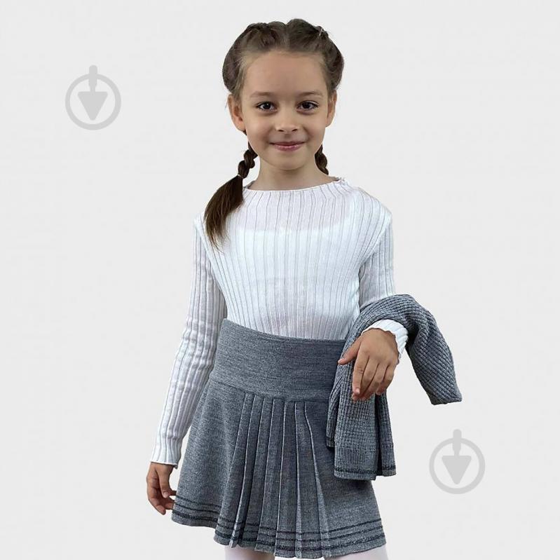 Юбка Герда с люрексом меланж ART KNIT серый 022459 - фото 5