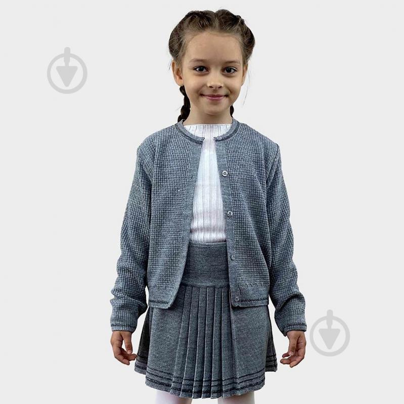 Юбка Герда с люрексом меланж ART KNIT серый 022459 - фото 6