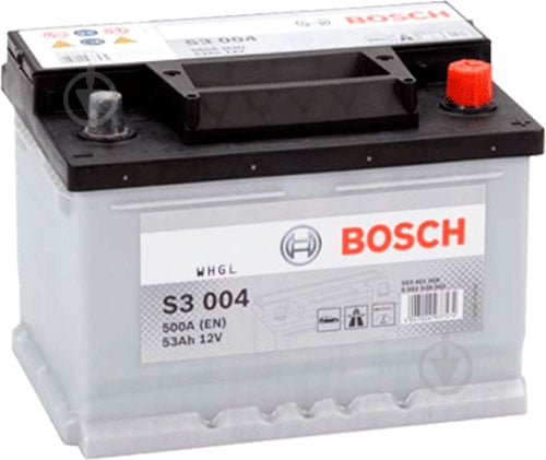 Акумулятор автомобільний Bosch S3 53Ah 500A 12V 0 092 S30 041 «+» праворуч (0092S30041) - фото 1