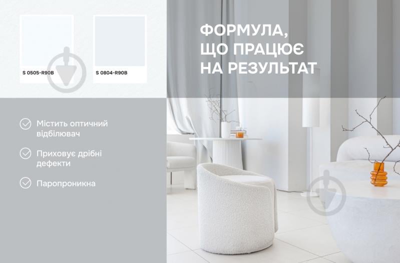 Фарба інтер'єрна акрилова Ceresit IN 50 Basic База А мат білий 3 л - фото 4