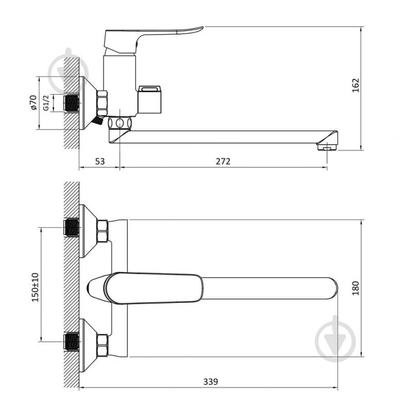 Смеситель для ванны RJ Slip RBZ090-9B - фото 2 Смеситель для ванны RJ Slip RBZ090-9B - фото 2