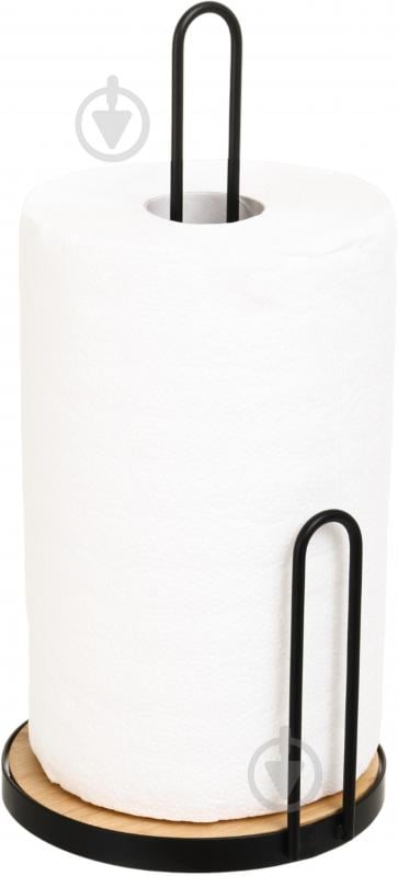 Тримач для паперових рушників Flamberg Premium Woody d16х33,5 см чорний S-E49110M - фото 4