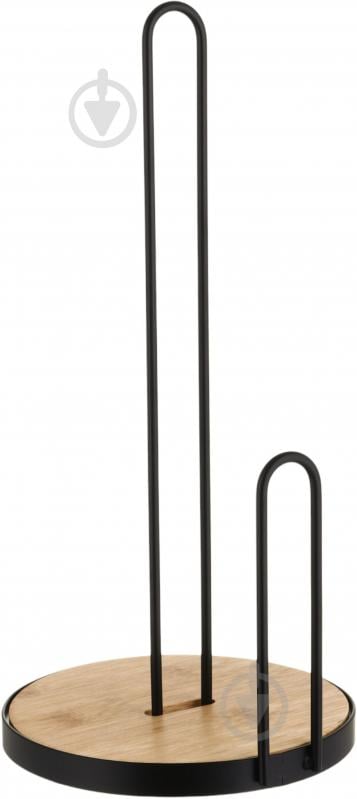 Тримач для паперових рушників Flamberg Premium Woody d16х33,5 см чорний S-E49110M - фото 1