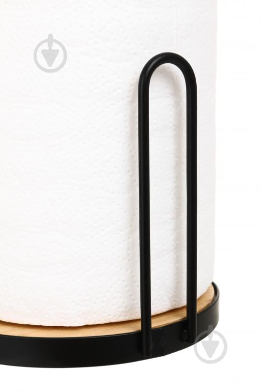 Тримач для паперових рушників Flamberg Premium Woody d16х33,5 см чорний S-E49110M - фото 8