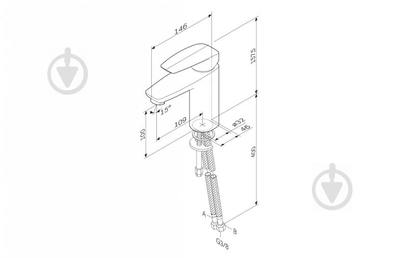 Комплект смесителей для ванны AM.PM Tender F40945A00 - фото 6