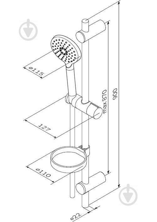 Комплект смесителей для ванны AM.PM Tender F40945A00 - фото 7