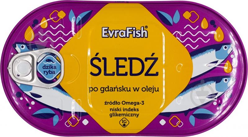 Сельдь EvraFish в рапсовом масле по-гдански 170 г - фото 1