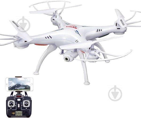 Квадрокоптер на р/у Syma с камерой Wi-Fi белый SYM-X5SW - фото 1