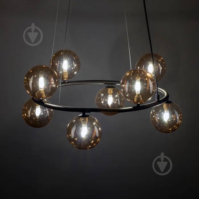 Люстра підвісна TK Lighting ANABELLE 6907 8xG9 бурштиновий - фото 4