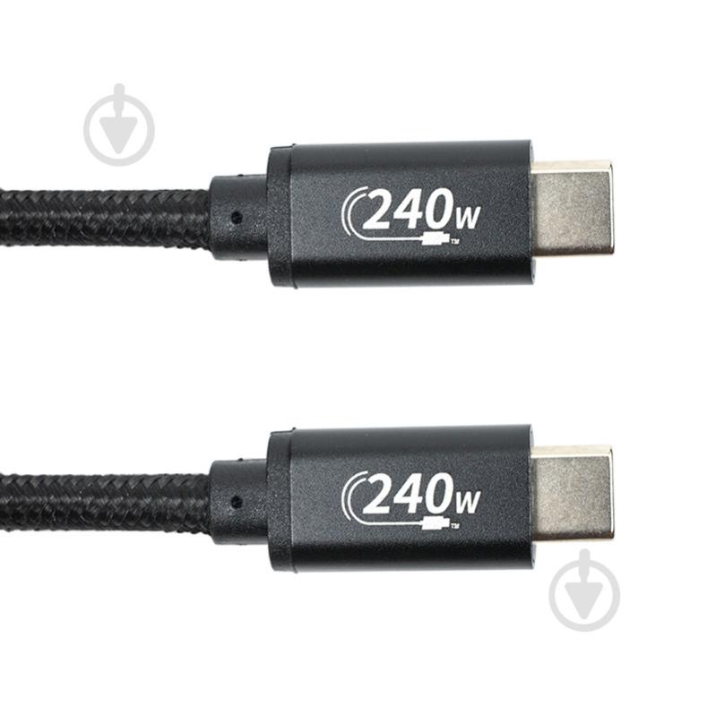 Кабель гнучкий San Guan USB Type-C - USB Type-C PD 240W 3м черный 3 м чорний (CA914128) - фото 1