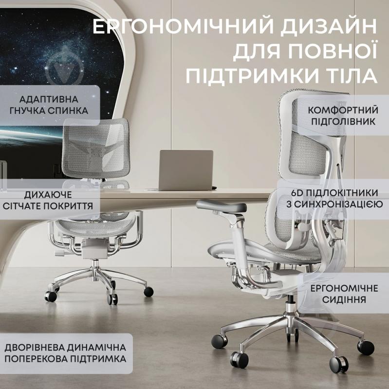 Кресло офисное Sihoo DORO S300 Mesh Light Grey черный - фото 7 Кресло офисное Sihoo DORO S300 Mesh Light Grey черный - фото 7