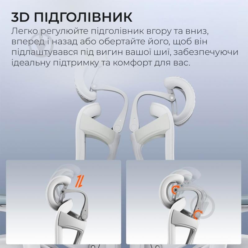 Кресло офисное Sihoo DORO C300 Pro Mesh White (DORO-C300-PRO-M102) серый - фото 15