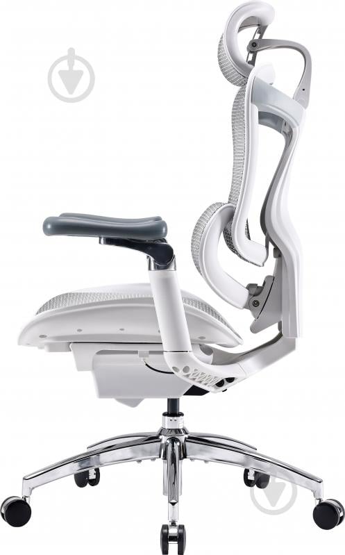 Кресло офисное Sihoo DORO C300 Pro Mesh White (DORO-C300-PRO-M102) серый - фото 3