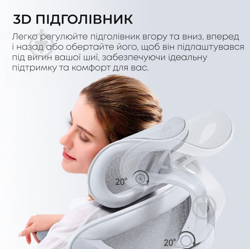 Кресло офисное Sihoo DORO C300L Mesh White (DORO-C300L-A3-102) белый - фото 6