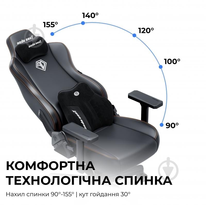 Крісло ігрове Anda Seat Kaiser 3E XL Grey Fabric сірий - фото 14