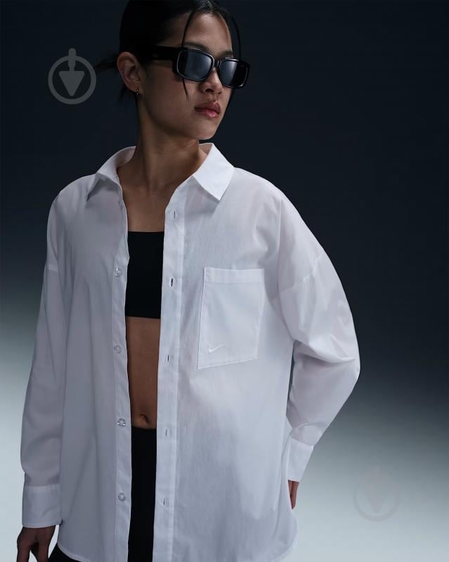 Сорочка Nike W NSW NK CHLL PPLN LS BTN TOP HJ0715-100 р. L білий - фото 4