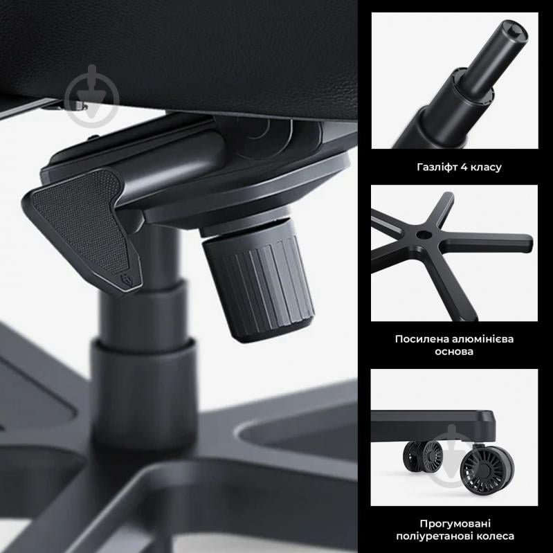 Крісло ігрове Anda Seat Kaiser 4 V2 Size XL Black Fabric чорний - фото 19