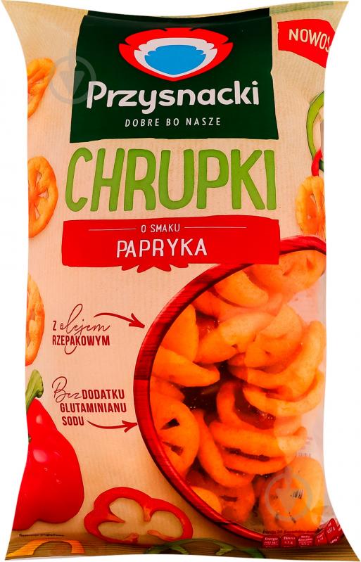Снеки Przysnacki кукурузные со вкусом паприки 120 г - фото 1