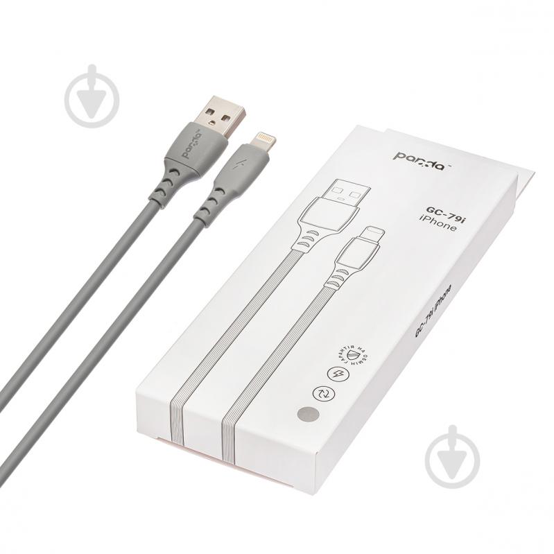 Кабель panda® USB — Lightning 1 м сірий (GC-79i) - фото 2