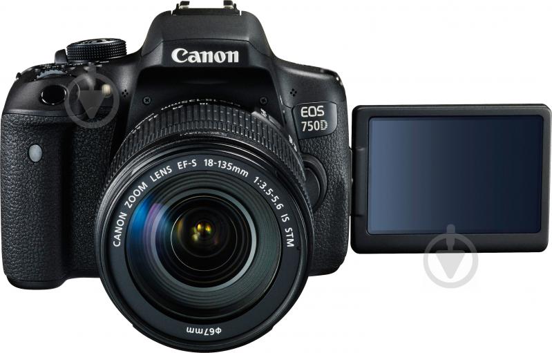 Фотоаппарат Canon EOS 750D EF-S 18-135mm IS STM Kit black - фото 6