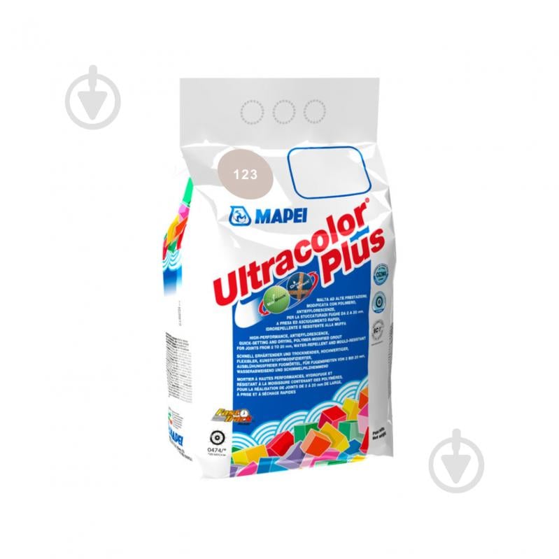 Затірка для плитки Mapei Ultracolor Plus 123 пакет білий - фото 1