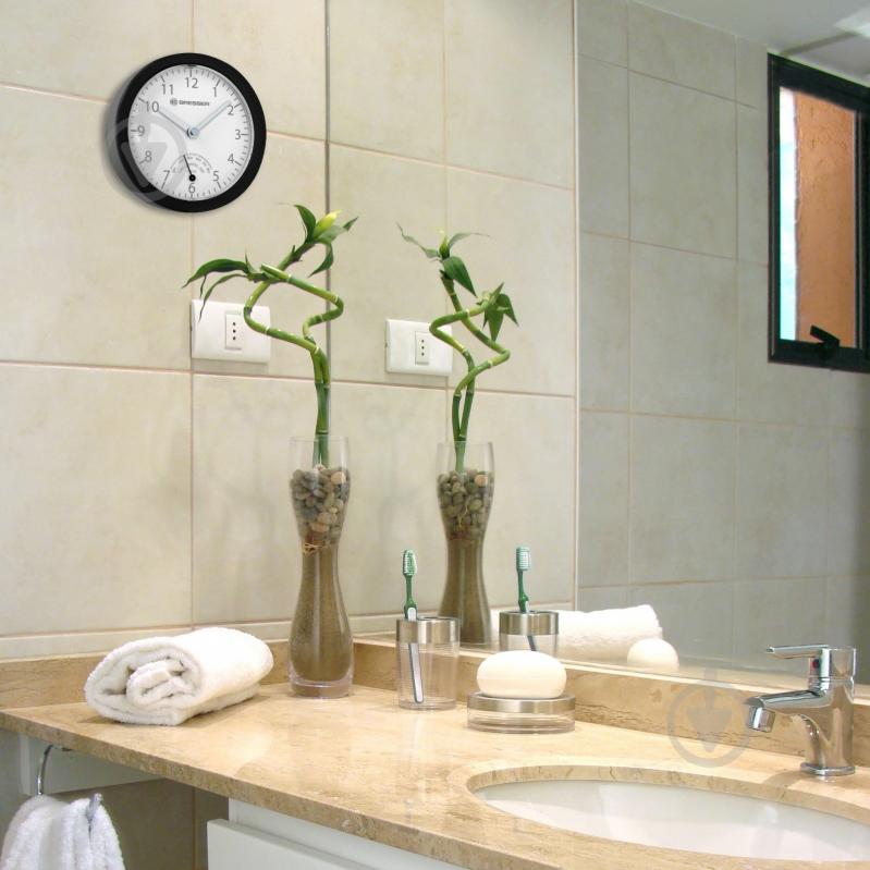 Часы настенные MyTime Bath mini Black (8020115CM3QUA) Bresser - фото 2