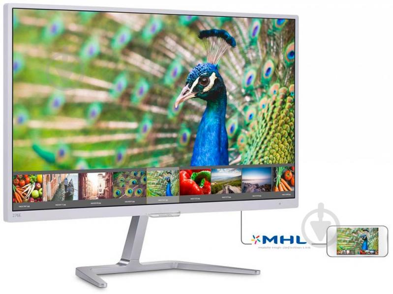 Монітор Philips E-Line 23,6" (276E7QDSW/01) - фото 3