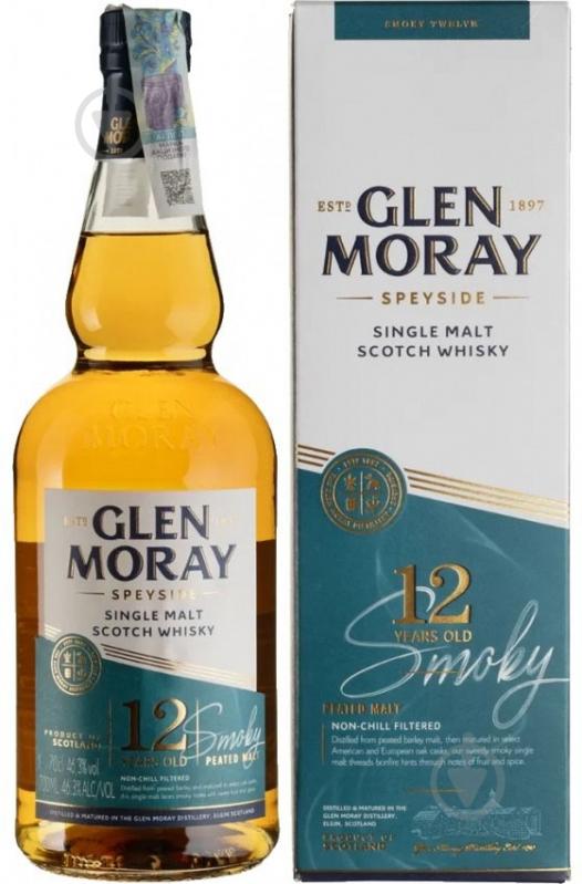 Виски Glen Moray Smoky 46,3% в подарочной упаковке 0,7 л - фото 1