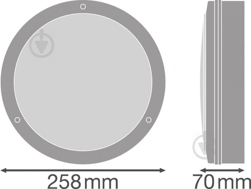 Світильник адміністративний LED Ledvance 10 Вт 4000 Surface Bulkhead 250 Sensor IP65 - фото 3