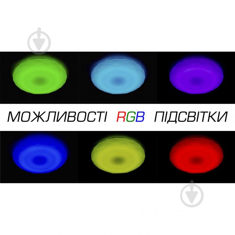 Светильник светодиодный Accento lighting BAYRAKTAR RGB 80 Вт белый 3000-6500 К - фото 2