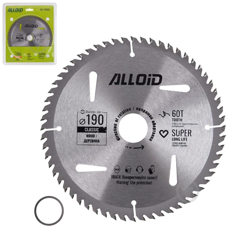 Пильный диск Alloid 180x30x2 Z60 WS-19060 - фото 1 Пильный диск Alloid 180x30x2 Z60 WS-19060 - фото 1