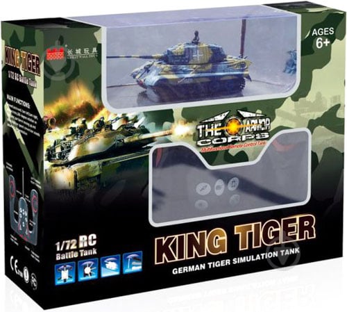 Танк на р/к Great Wall Toys King Tiger мікро зі звуком зелений 1:72 GWT2203-1 - фото 3