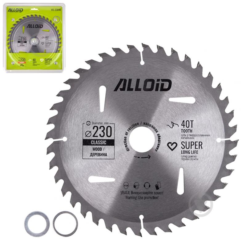 Пильный диск Alloid 180x30x2 Z40 WS-23040 - фото 1