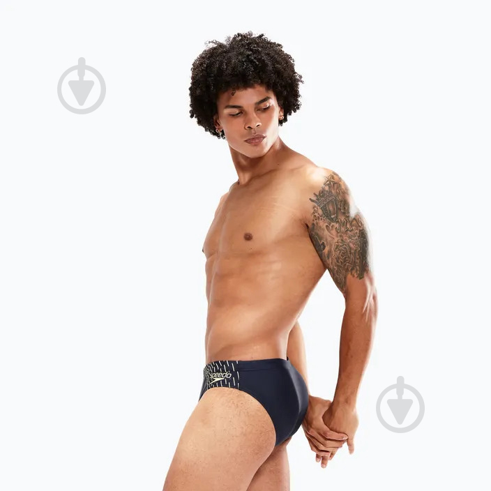 Плавки Speedo MEDLEY LOGO 7CM BRF AM NAVY/GREEN 8-0973906873 р.32 чорний - фото 3