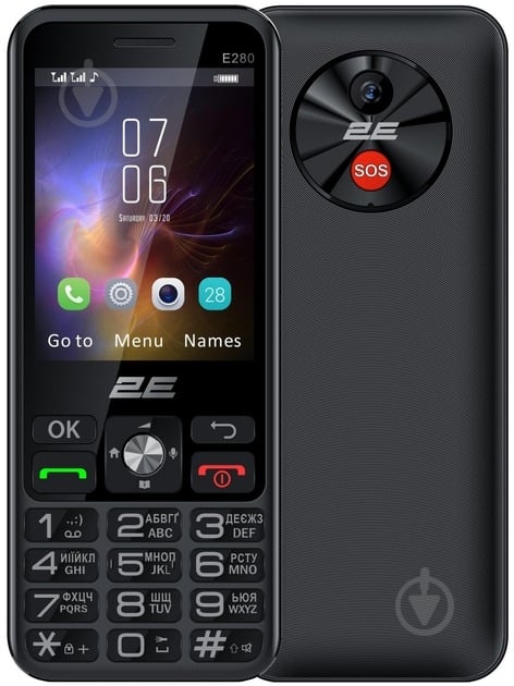 Мобильный телефон 2E E280 2025 black 0694743656220 - фото 1