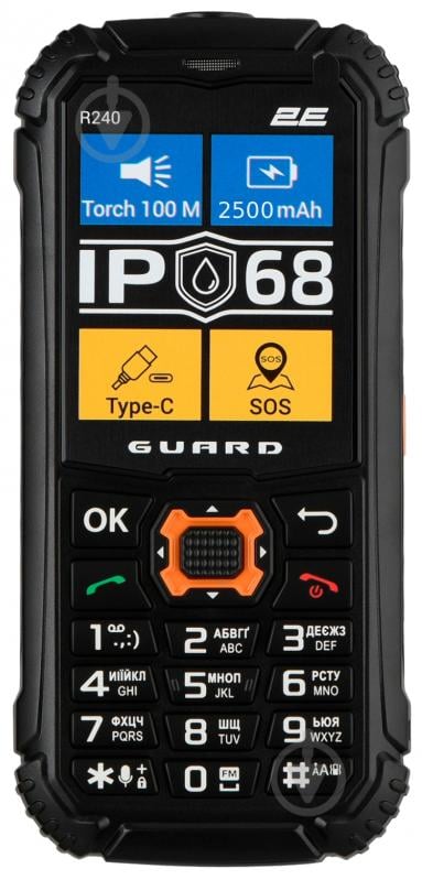 Мобильный телефон 2E R240 2025 black 0694743657623 - фото 2