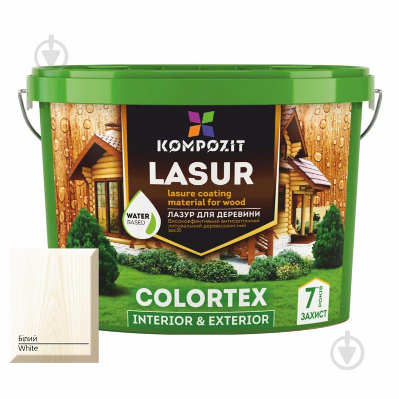 Лазурь Kompozit Colortex белый полуглянец 2,5 л - фото 1 Лазурь Kompozit Colortex белый полуглянец 2,5 л - фото 1