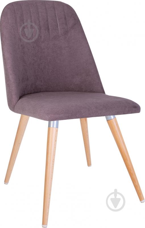 Стул обеденный Nowy Styl MILANA WOOD ALU (BOX-1) SMP БУК 1.007 SORO-65 фиолетовый / бук - фото 1
