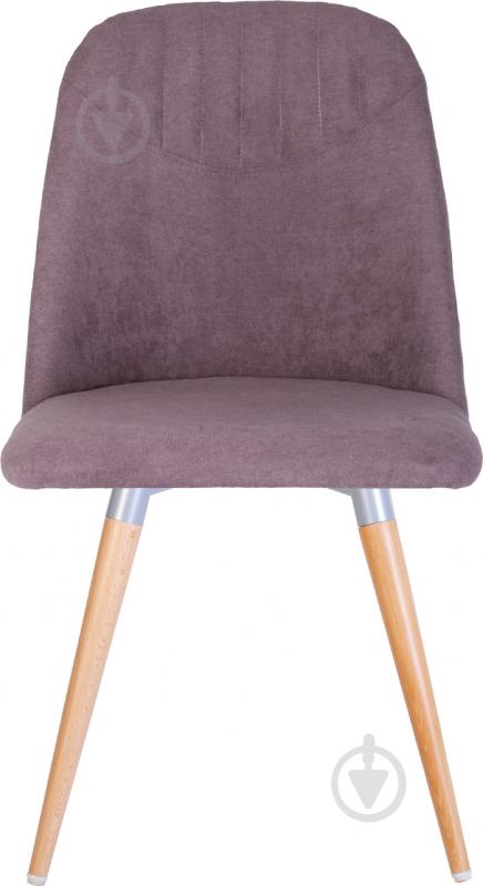 Стул обеденный Nowy Styl MILANA WOOD ALU (BOX-1) SMP БУК 1.007 SORO-65 фиолетовый / бук - фото 2