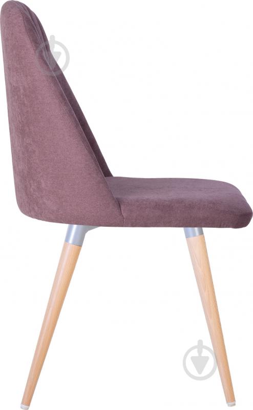 Стул обеденный Nowy Styl MILANA WOOD ALU (BOX-1) SMP БУК 1.007 SORO-65 фиолетовый / бук - фото 3