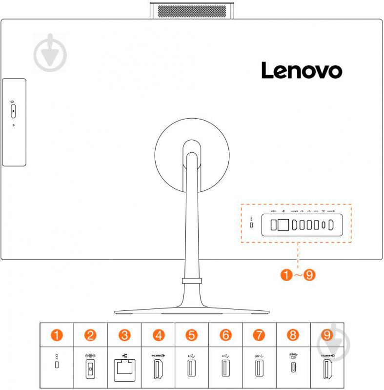 Моноблок Lenovo IdeaCentre 520 27" (F0DE009KUA) silver 27 - фото 16