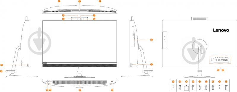 Моноблок Lenovo IdeaCentre 520 27" (F0DE009KUA) silver 27 - фото 21