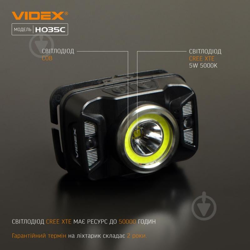 Фонарь налобный Videx светодиодный VLF-H035C 410Lm 5000K - фото 4